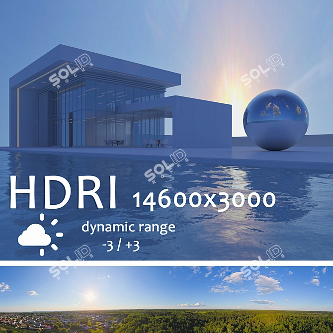 Drone-Captured HDRI Sphere 3D model image 1