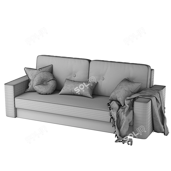 Aston Straight Sofa: Elegant and Comfortable 3D model image 2