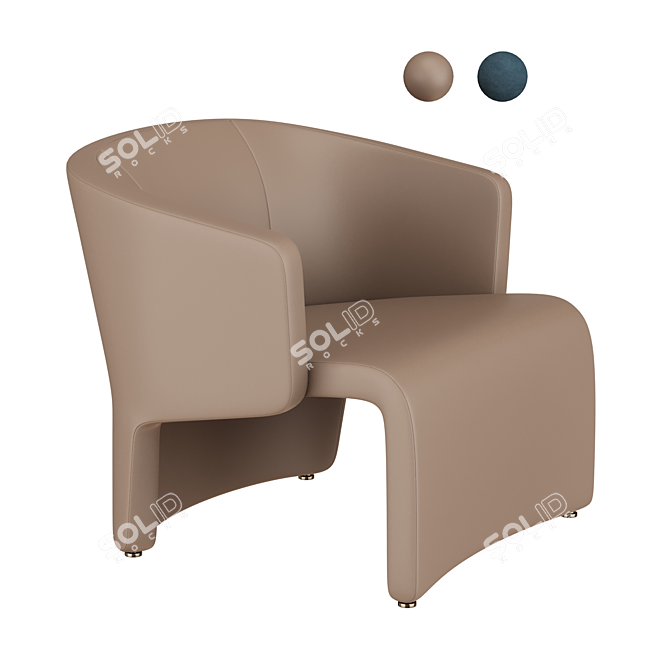 Minimalist Comfort: MARC Armchair by Minotti 3D model image 1