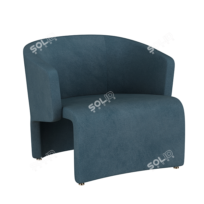 Minimalist Comfort: MARC Armchair by Minotti 3D model image 2