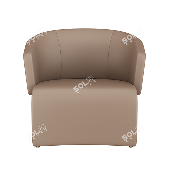 Minimalist Comfort: MARC Armchair by Minotti 3D model image 3