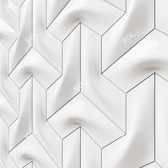 Elegant 3D Tile Panel: SIGNA 3D model image 1