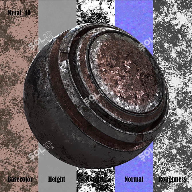 Metallic Texture Pack 4K 3D model image 3