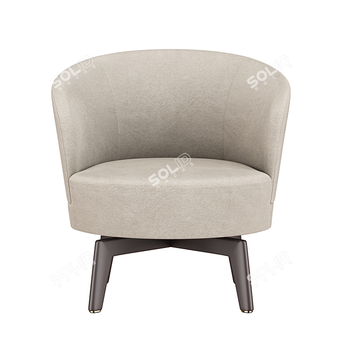 Luxury Doyle Armchair by Fendi 3D model image 4