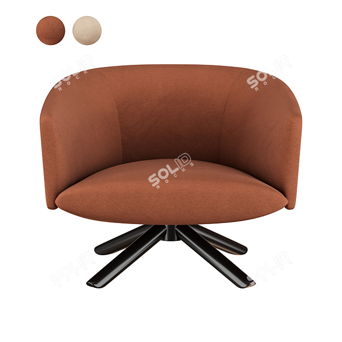 Stylish Livre Armchair by Gallotti & Radice 3D model image 1