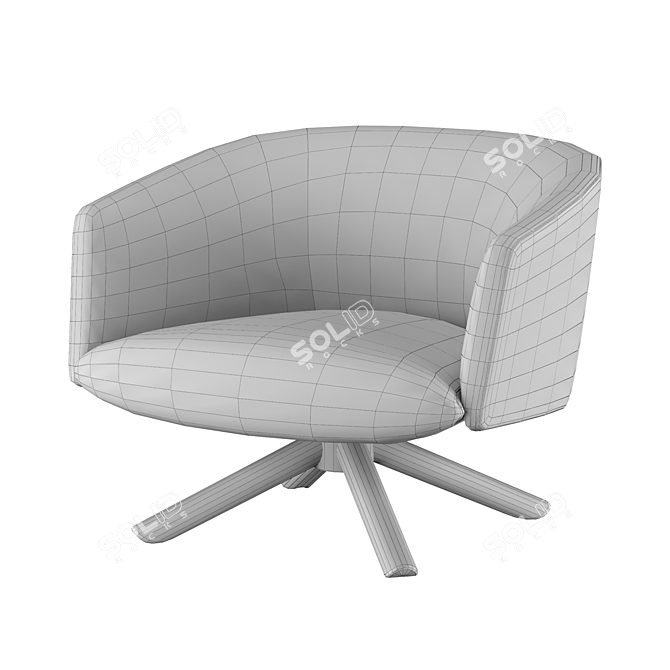Stylish Livre Armchair by Gallotti & Radice 3D model image 5