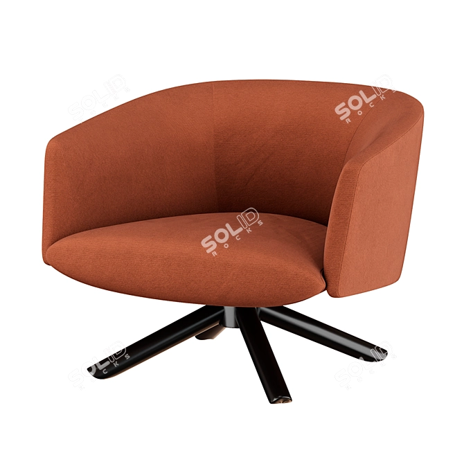 Stylish Livre Armchair by Gallotti & Radice 3D model image 9