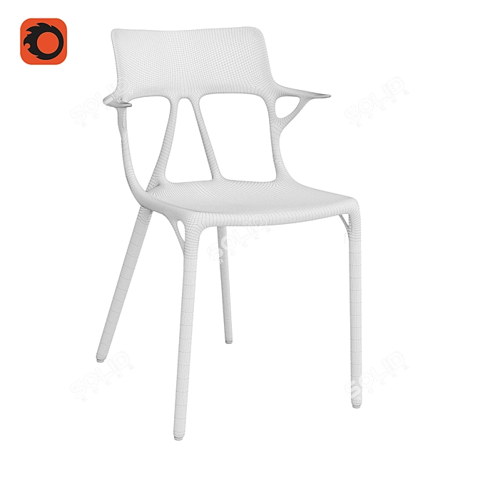 Kartell AI Chair by Starck 3D model image 2