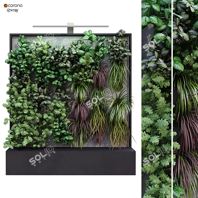 Vertical Plant Box Set 3D model image 1