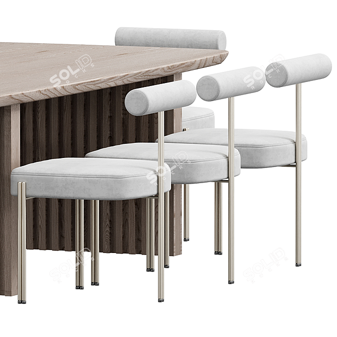 Elegant Caillou Table Chair 3D model image 4