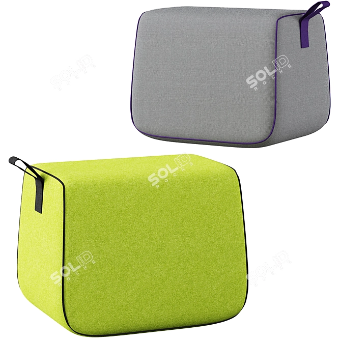 Cosmo Pouf Nector: Modern and Comfortable 3D model image 1