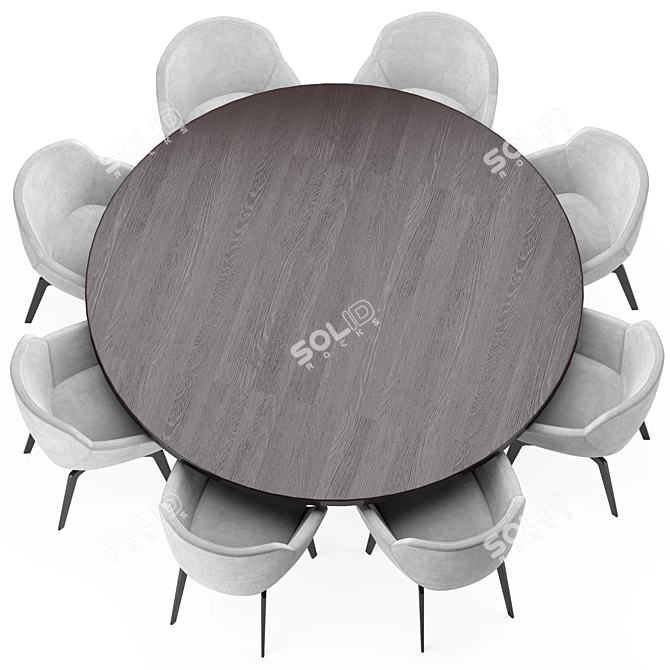 Modern Belt Dining Chair: Minotti 2021 Collection 3D model image 3