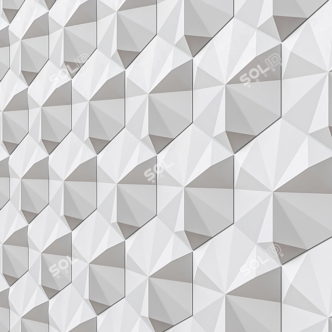 Orbital 3D Decor Tiles | Stunning Wall Décor 3D model image 1