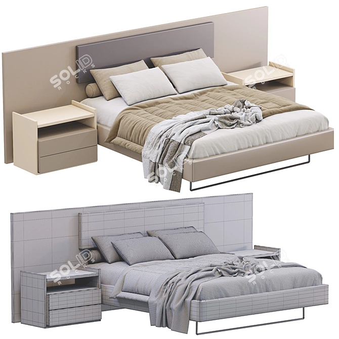 Elegant Jesse Bed: My Love 3D model image 4