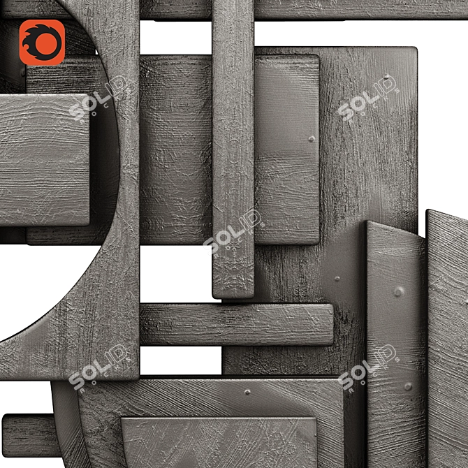 Tilde Grynnerup Inspired Wooden Wall Sculpture 3D model image 5