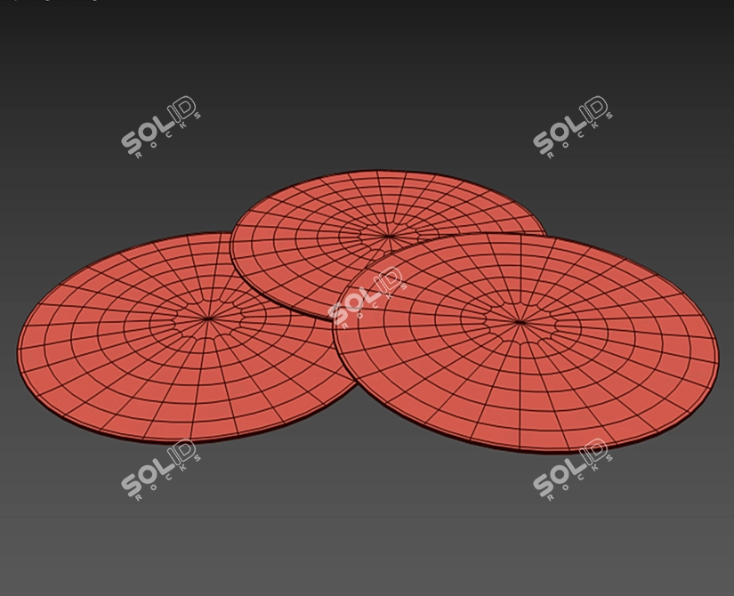 Elegant Circular Rug: Modern Design 3D model image 2