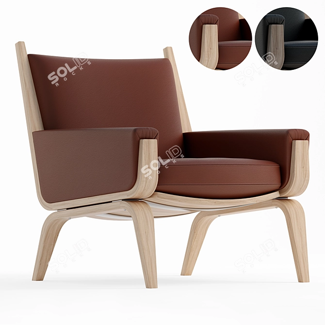 GE 501 Easy Chair: Danish Comfort 3D model image 1