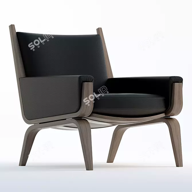 GE 501 Easy Chair: Danish Comfort 3D model image 2