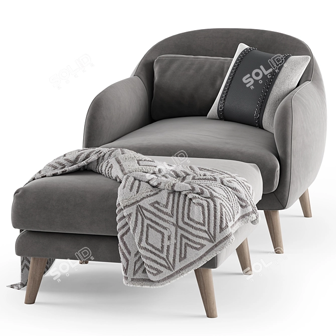 KARIN Armchair: Sleek and Stylish Seating 3D model image 3