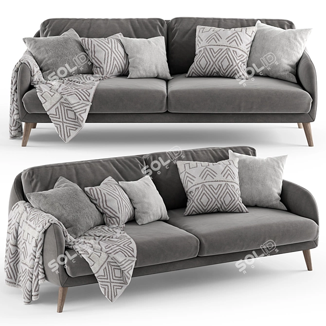 Luxury KARIN Sofa 3D model image 1