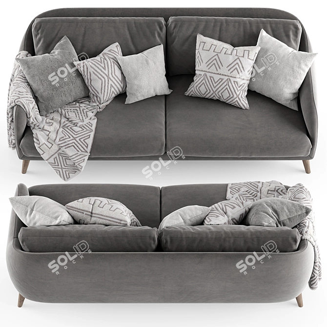 Luxury KARIN Sofa 3D model image 3