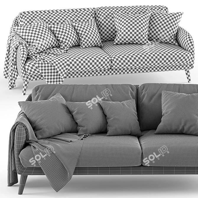 Luxury KARIN Sofa 3D model image 5