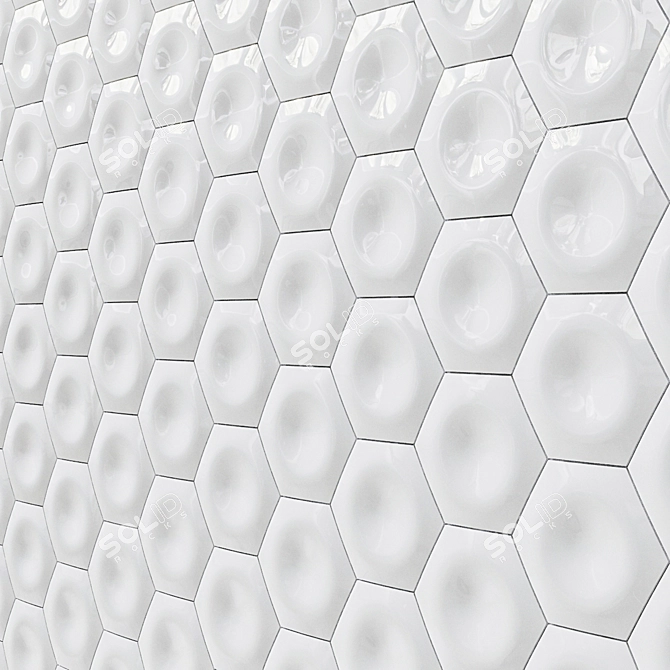 Geometric 3D Tiles: Modern Décor 3D model image 1