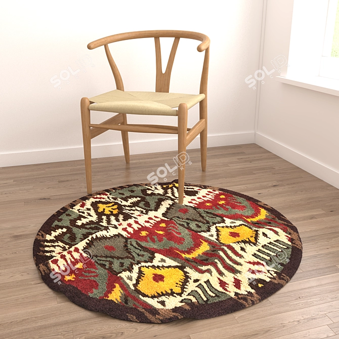 6-Piece Circular Rugs Set 3D model image 4