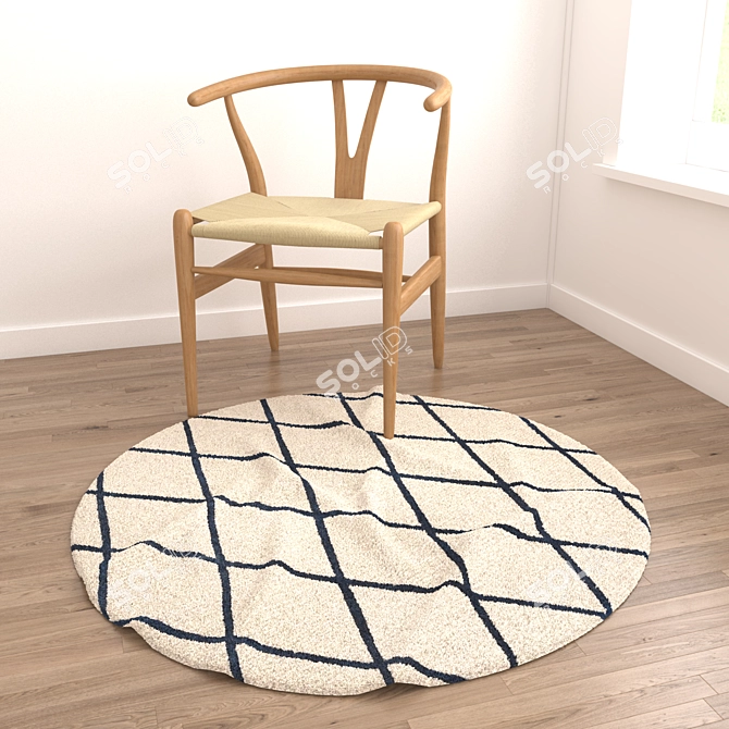 Round Rug Set - Versatile and Realistic 3D Models 3D model image 6