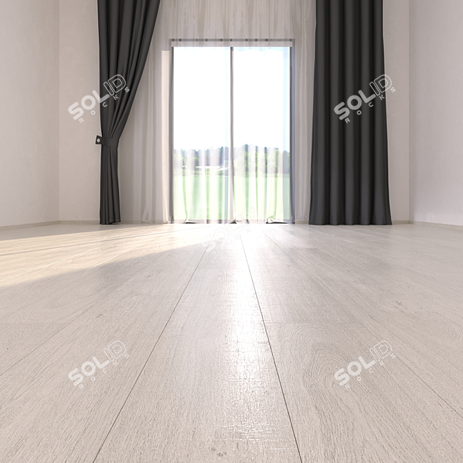 Bianco Parquet: HD Textured Flooring 3D model image 2