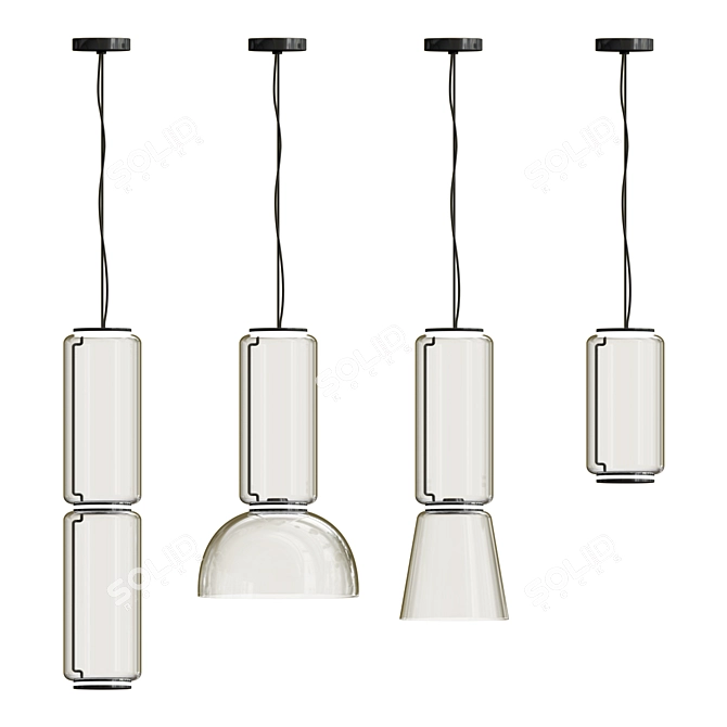 Noctambule Flos Pendant: Illuminating Elegance 3D model image 1