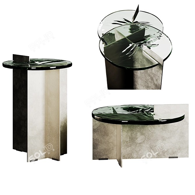 Striking Luca Nichetto Table 3D model image 1