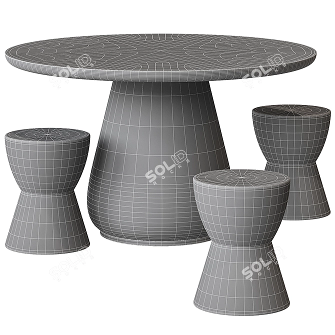 Dover Dining Set: Stylish and Functional 3D model image 3