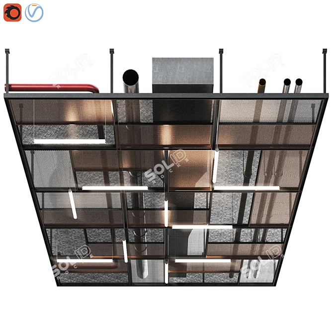 Industrial Loft Ceiling 3D model image 1
