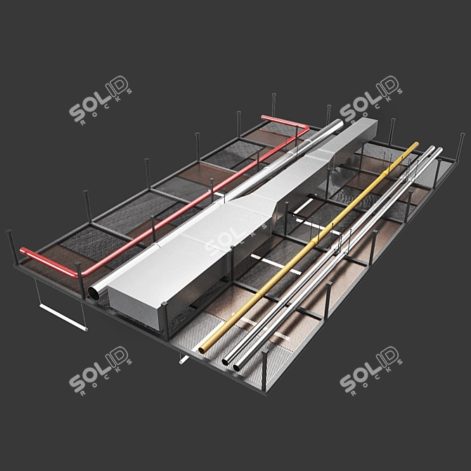 Industrial Loft Ceiling 3D model image 3