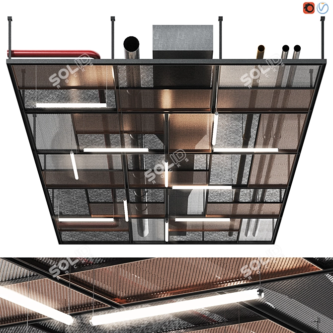 Industrial Loft Ceiling 3D model image 4