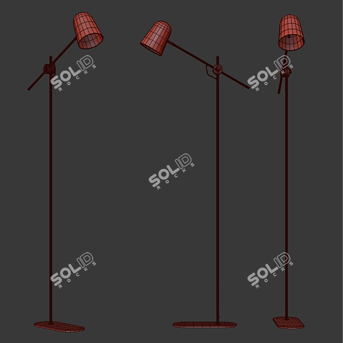 Bolia Bureau Floor Lamp - Sleek and Stylish Lighting 3D model image 6