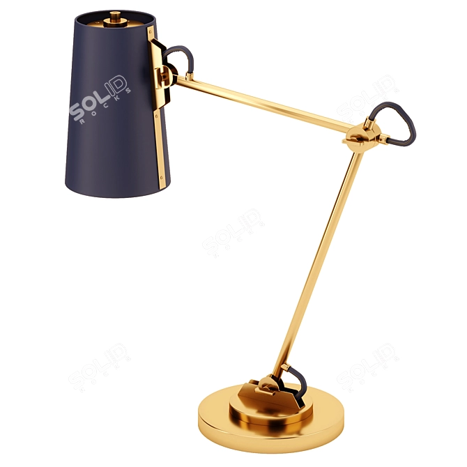 Benton Adjustable Desk Lamp: Designer Elegance 3D model image 2