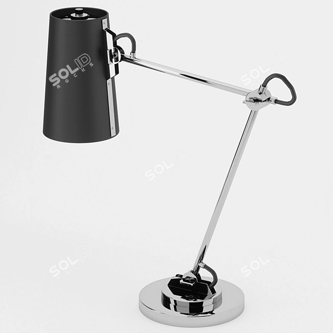 Benton Adjustable Desk Lamp: Designer Elegance 3D model image 3