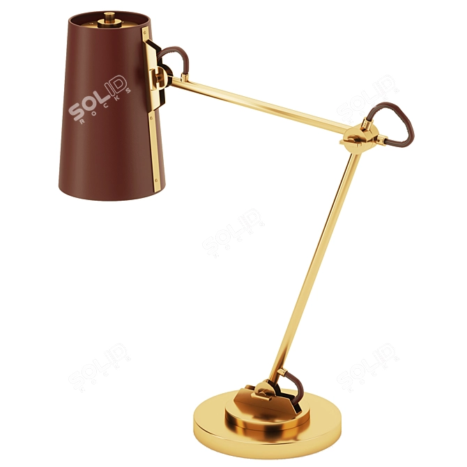 Benton Adjustable Desk Lamp: Designer Elegance 3D model image 4