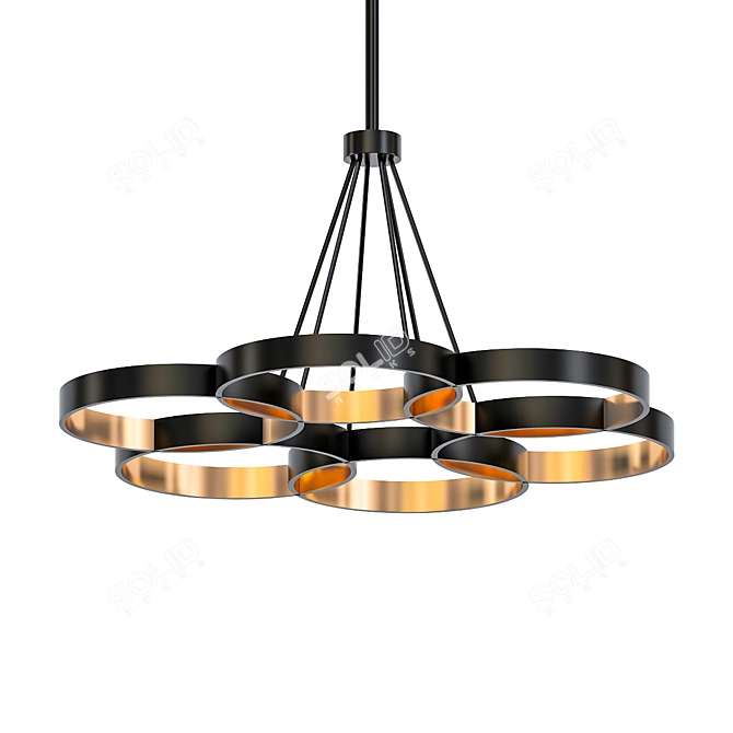 Sleek Maestro Chandelier 3D model image 1