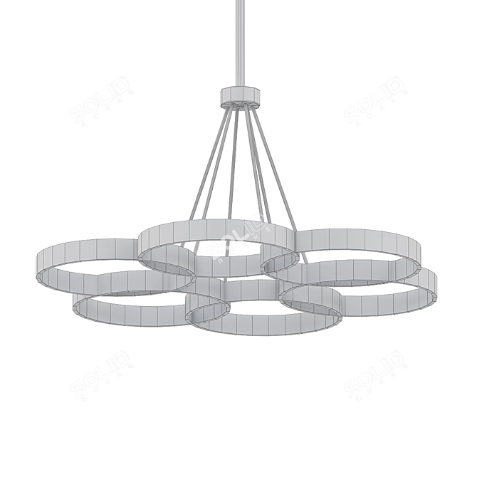 Sleek Maestro Chandelier 3D model image 2