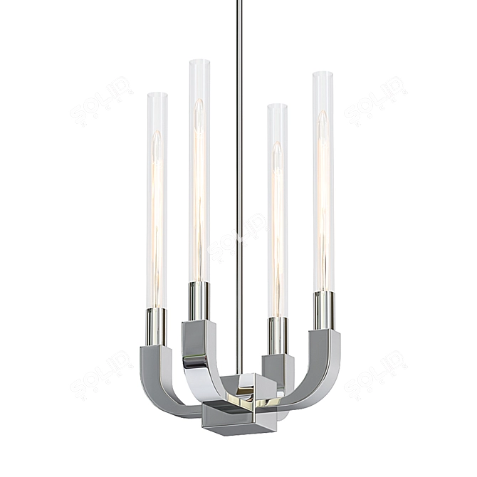 Elegant Flute Chandelier: Kuzco Lighting 3D model image 1