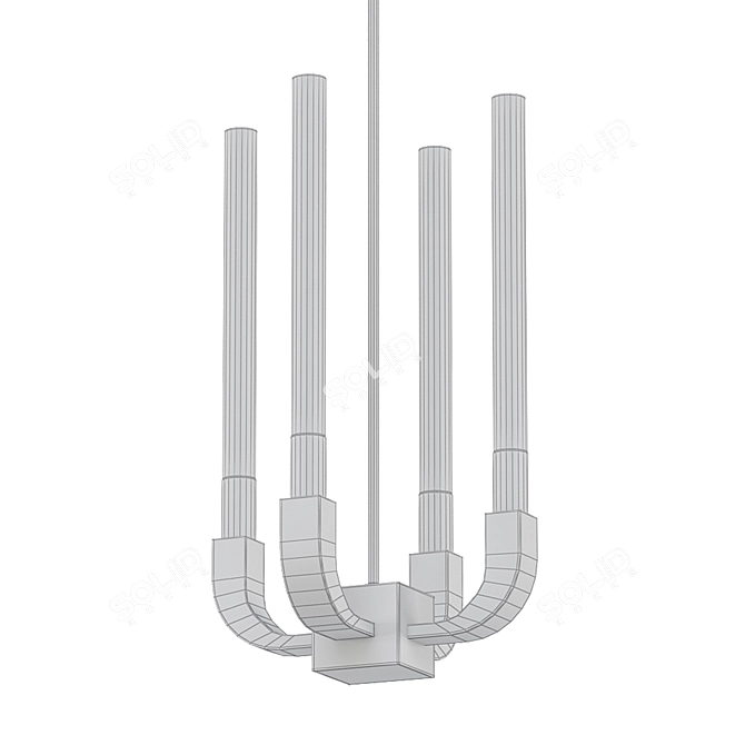 Elegant Flute Chandelier: Kuzco Lighting 3D model image 2