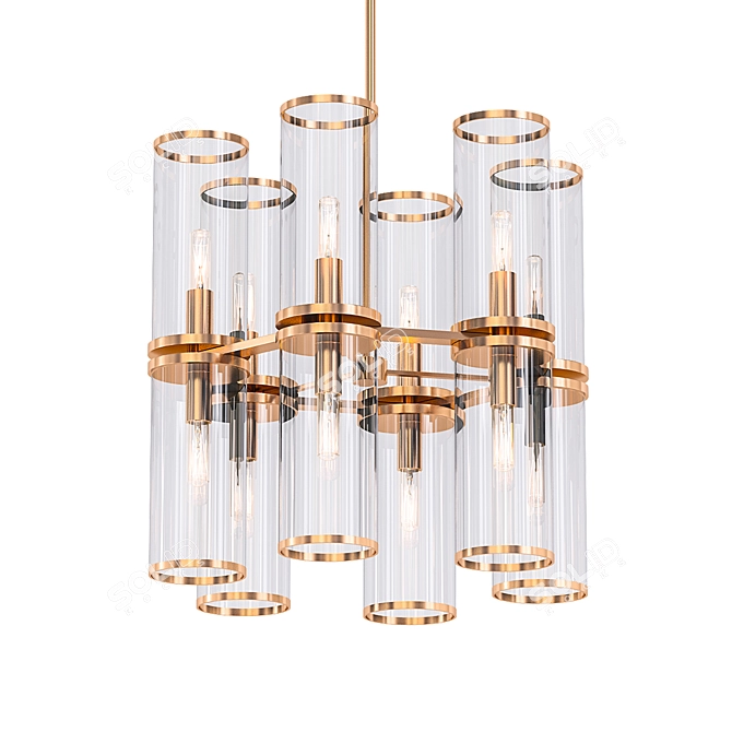 Kuzco Revolve II: Elegant Ring Chandelier 3D model image 1