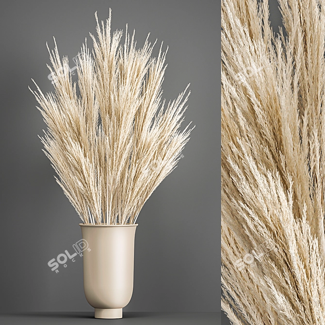 Reed Bouquet in Menu Cyclades Vase 3D model image 1