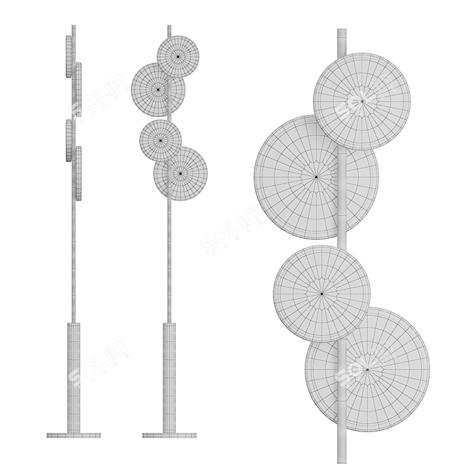 Illuminating Disks Torchiere: Lampatron MILRID 3D model image 4