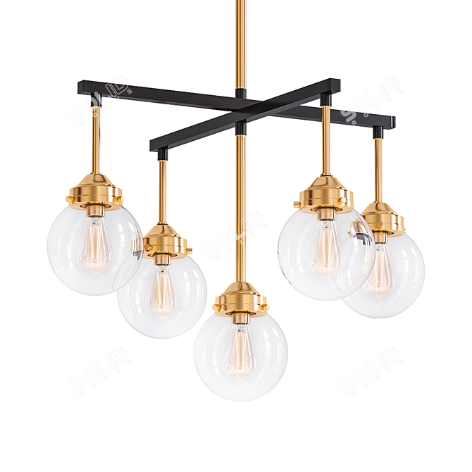 Carrizales 5: Modern Geometric Chandelier 3D model image 1