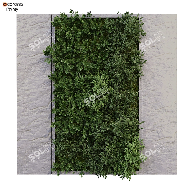 Greenwall Set 182: Modern Vertical Garden Solution 3D model image 1
