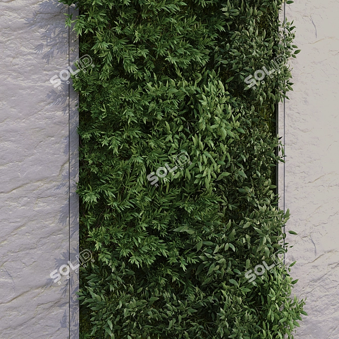Greenwall Set 182: Modern Vertical Garden Solution 3D model image 2